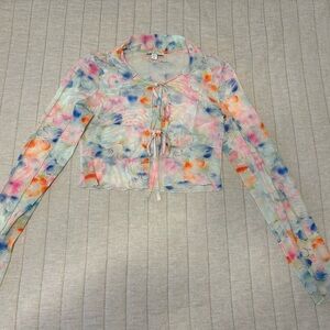 Colorful Women's Sheer Top